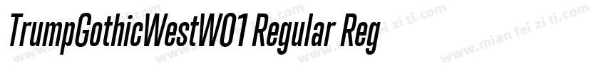 TrumpGothicWestW01 Regular Regular字体转换